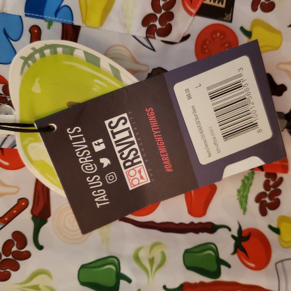 RSVLTS x The Office Kevin's Famous Chili Kunuflex Short Sleeve Shirt L NWT. - Picture 3 of 9